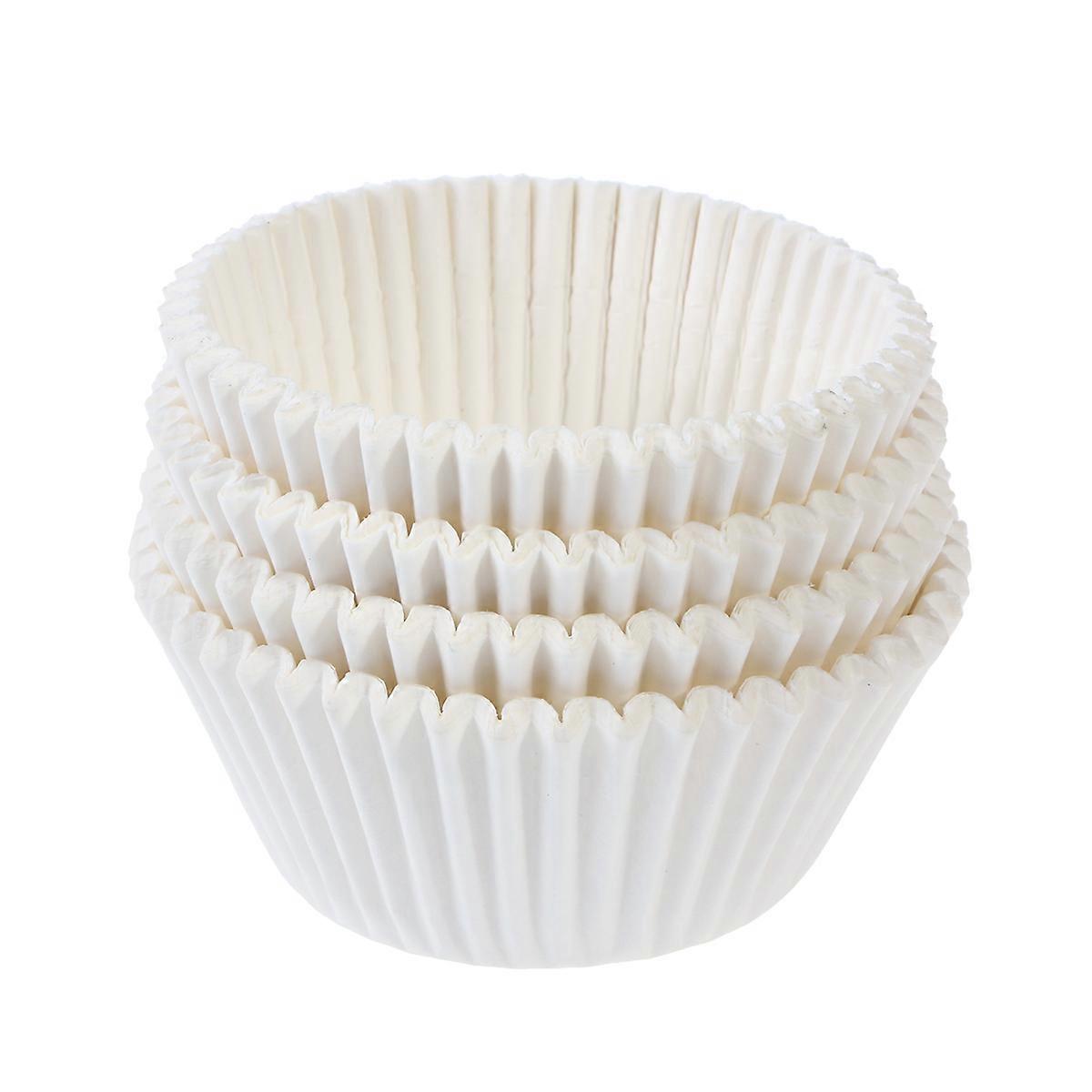 Egg Cake Paper Baking Cups for Cupcake Wrappers 100Pcs White Cases