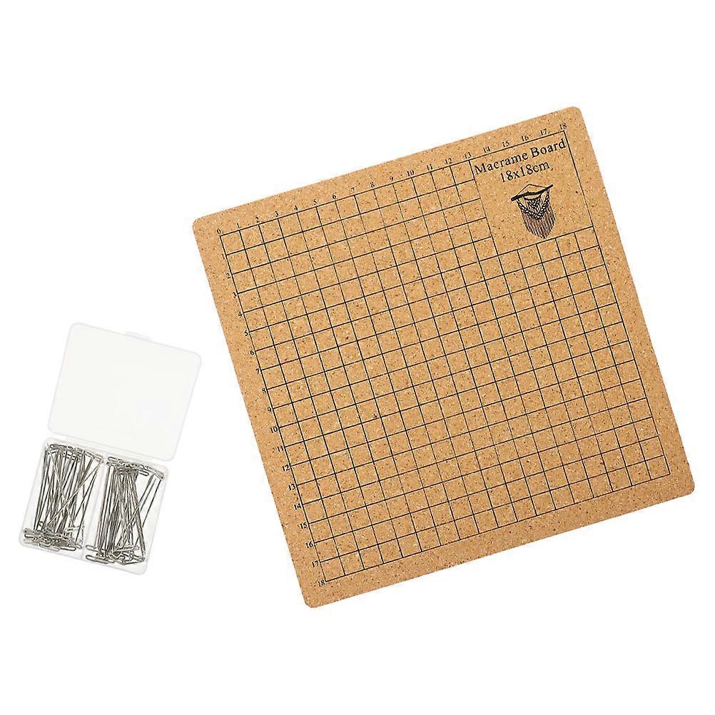Macrame Board Cork Board for Woven Craft 1Set Brown Cork Material