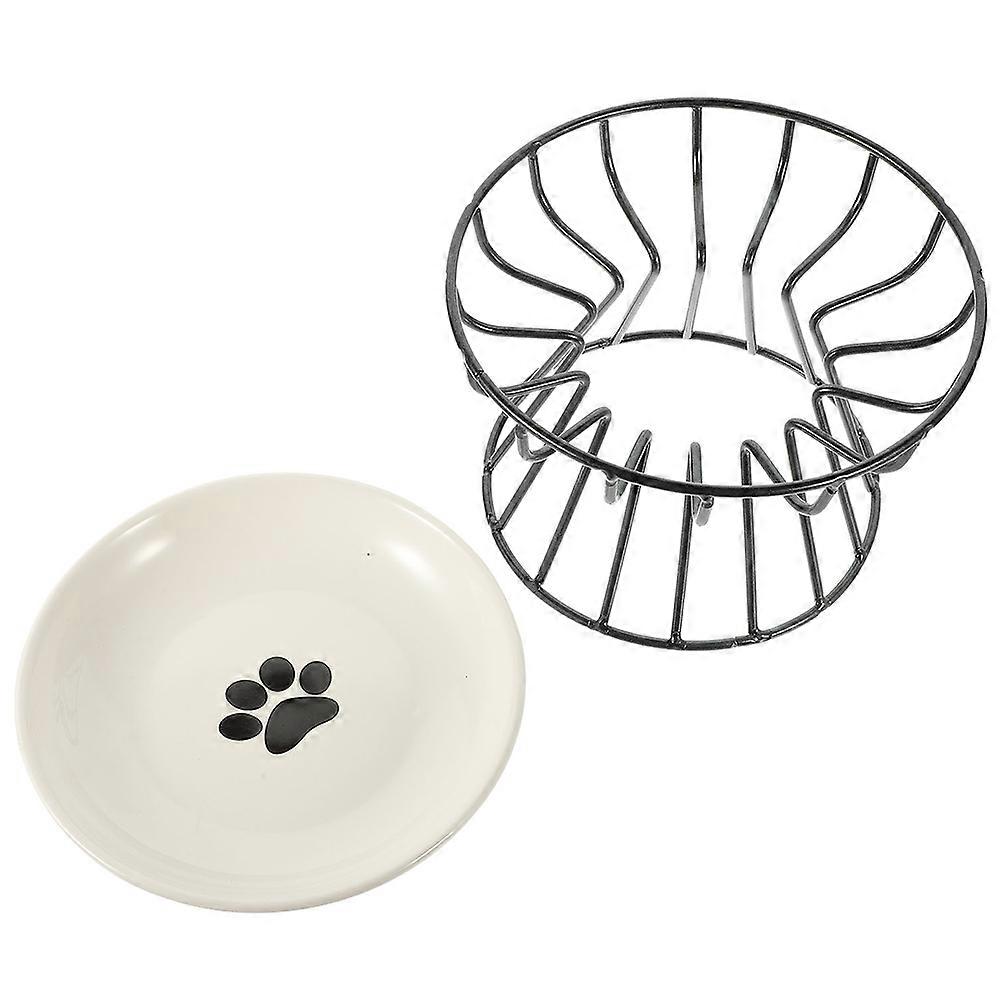 Pet Bowl Elevated for Better Feeding Experience with Ceramic Rack