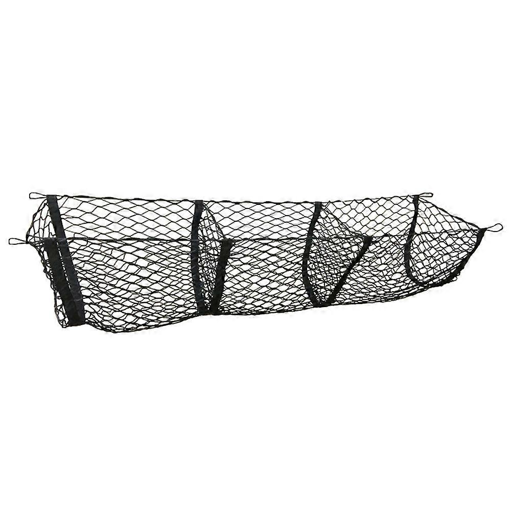 Car Rear Cargo Net for Storage Use Black Polyester Trunk Organizer