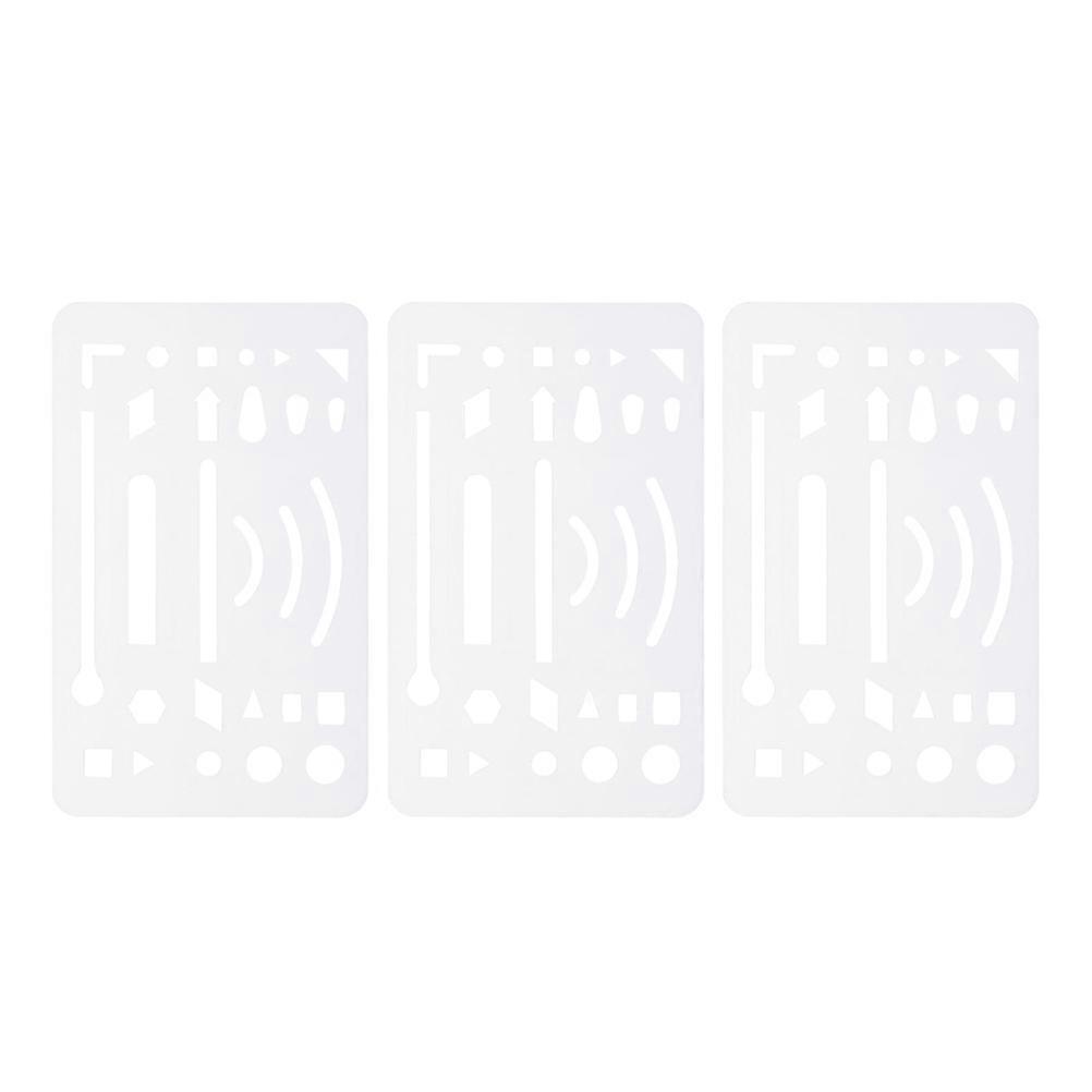 Plastic Drafting Shield for Drawing Eraser Template 3Pcs Set