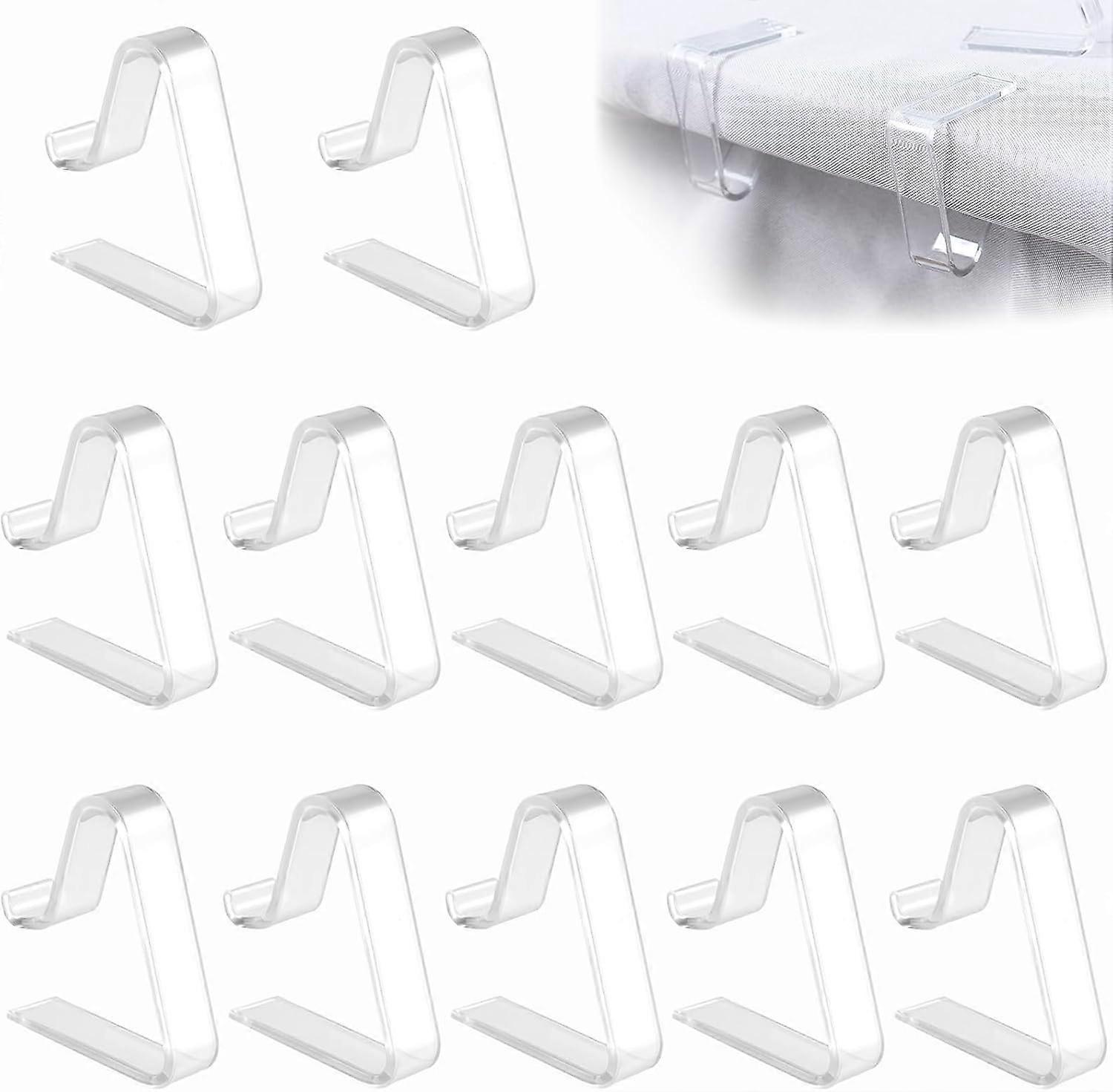12-pack tablecloth clips, transparent plastic tablecloth clips
