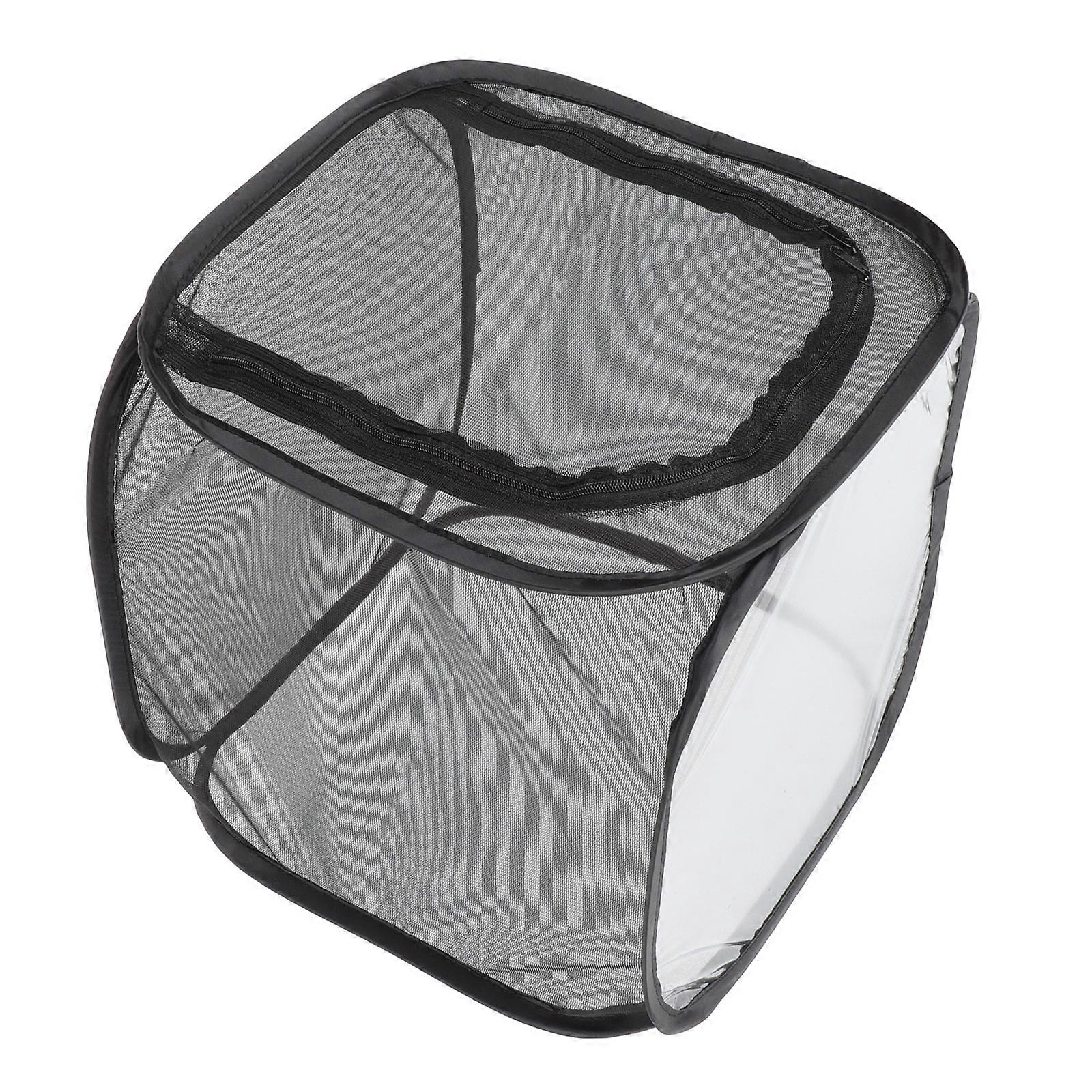 Breathable Insect Cage for Breeding Use Observation Black Polyester