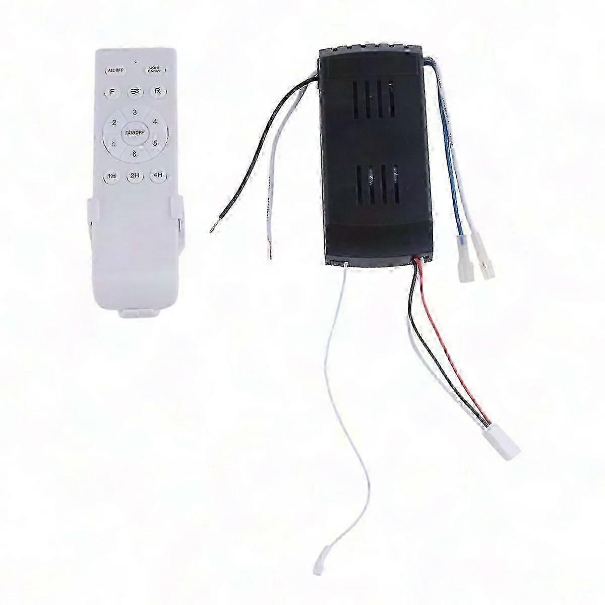 Ceiling Fan Remote Control Replacement Kit, Universal 6-Speed and Timer Function for DC Motor Fans with Light