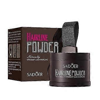 Pó de linha fina, pó de retoque de raiz - cobre instantaneamente as raízes grisalhas, retoque de cabelo, sombra de cor de cabelo para cabelos finos, 4g preto