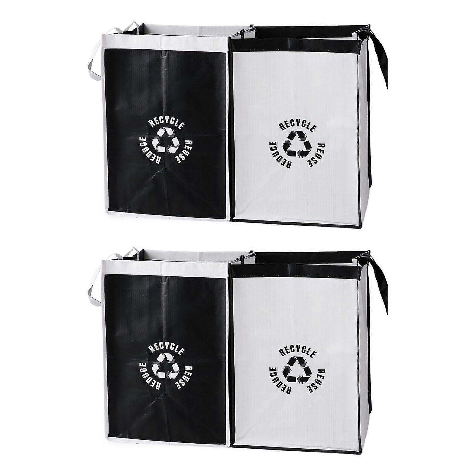 Recycle Waste Bag Set with Solid Shape Design, TearResistant Build for Kitchen and Office Sorting
