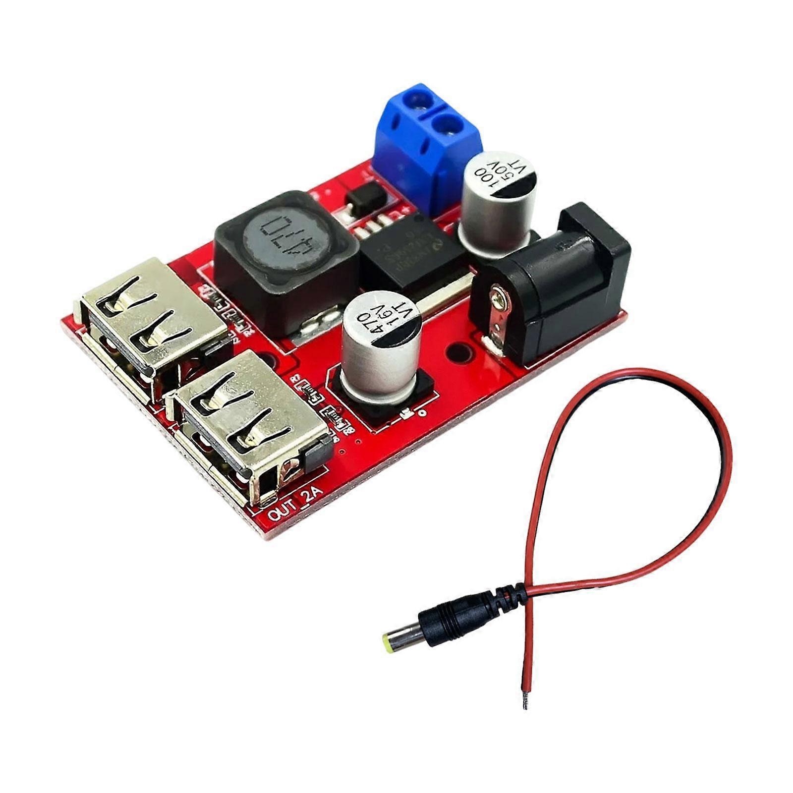 Stepdown Module 9V, 12V, 24V, 36V to 5V Practical Regulator Borad