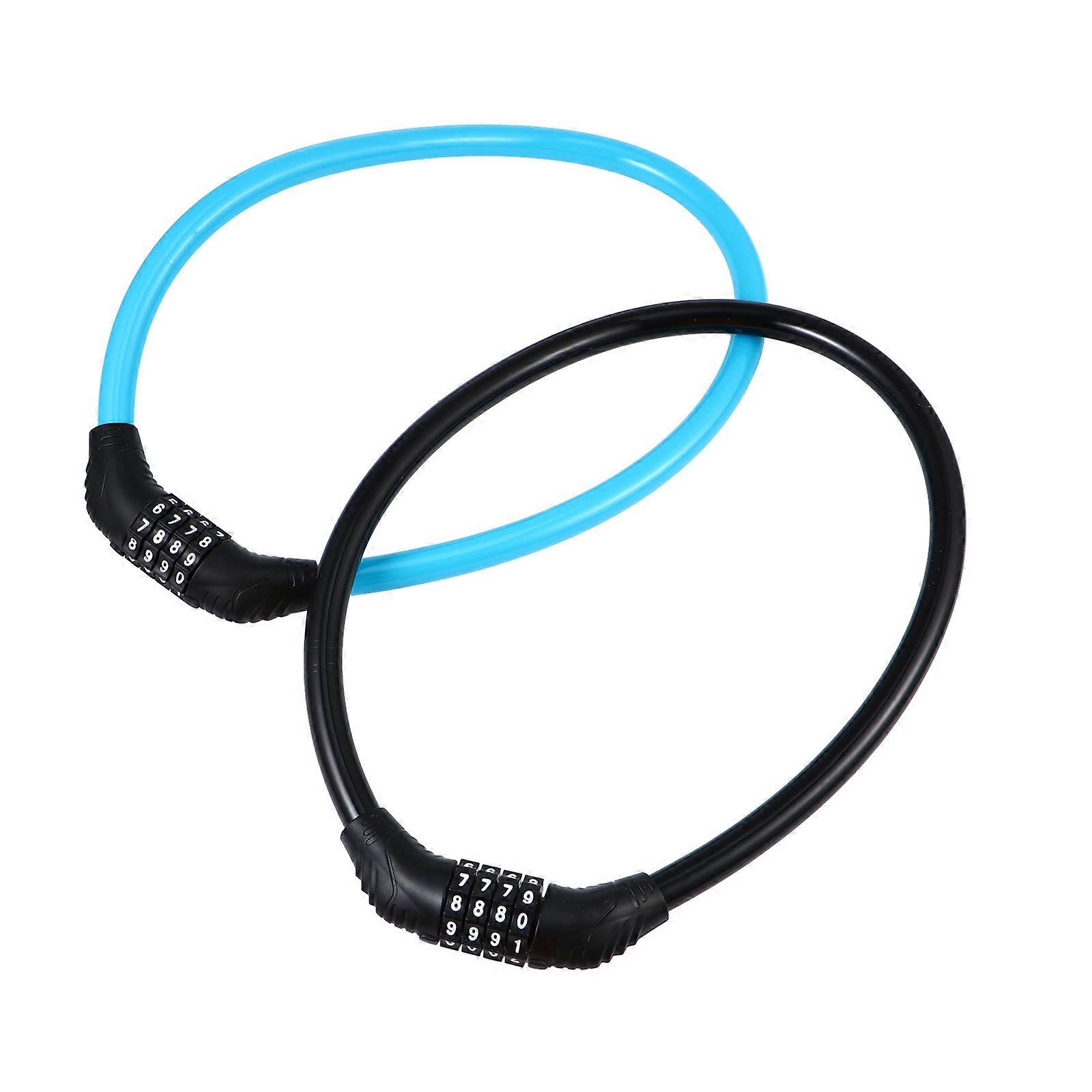 Bike Code Lock Chain Lock Four-Digit Password 2Pcs Security Bike Tool