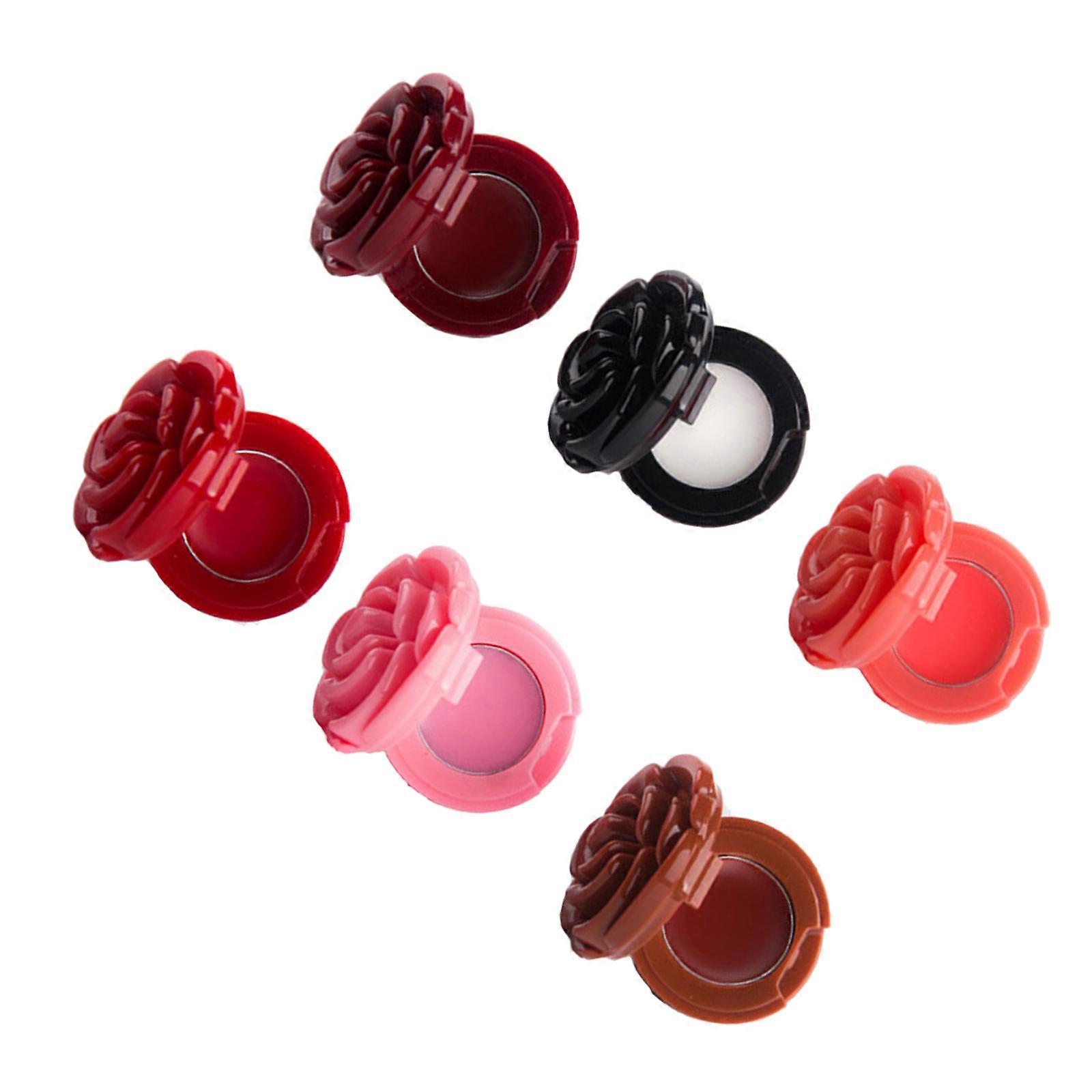 Lipstick Empty Case for Refillable Cream Containers 6Pcs Flower Shape Set