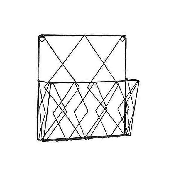 Wall Mounted Newspaper Rack Newspaper Shelf Storage Rack Black Pull