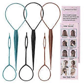 Lot de 6 pinces à cheveux Topsy Tail de couleurs assorties, compatibles avec les femmes.