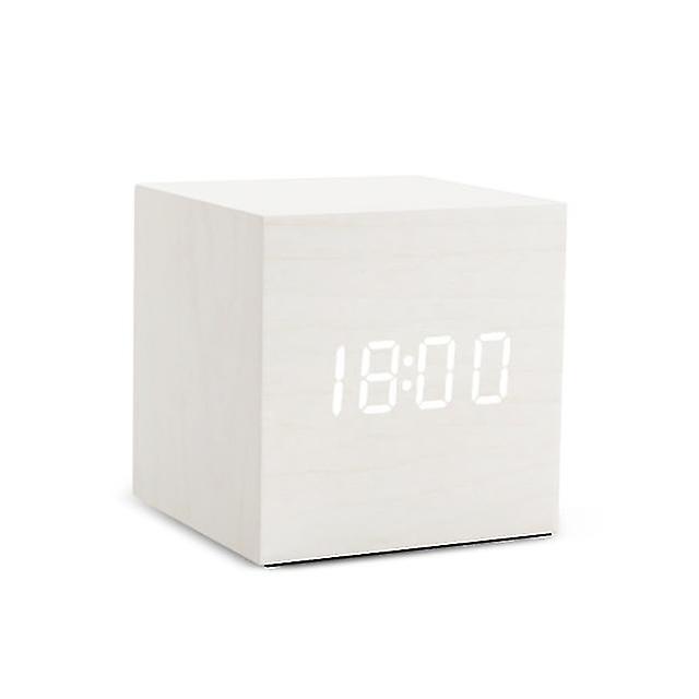Alarm Clock Led Wooden Watch Table Voice Control Digital Wood Despertador Usb/aaa Powered Electronic Desktop Clocks