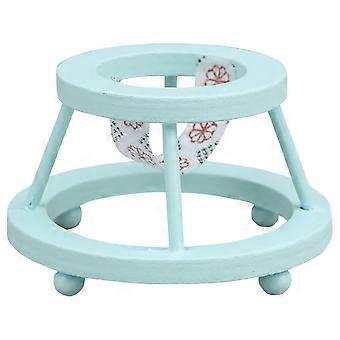 Cadeira de andador de aprendizagem de bebê em miniatura para casa de bonecas escala 1:12 para acessório de quarto de bebê mini móveis para decoração de casa de bonecas