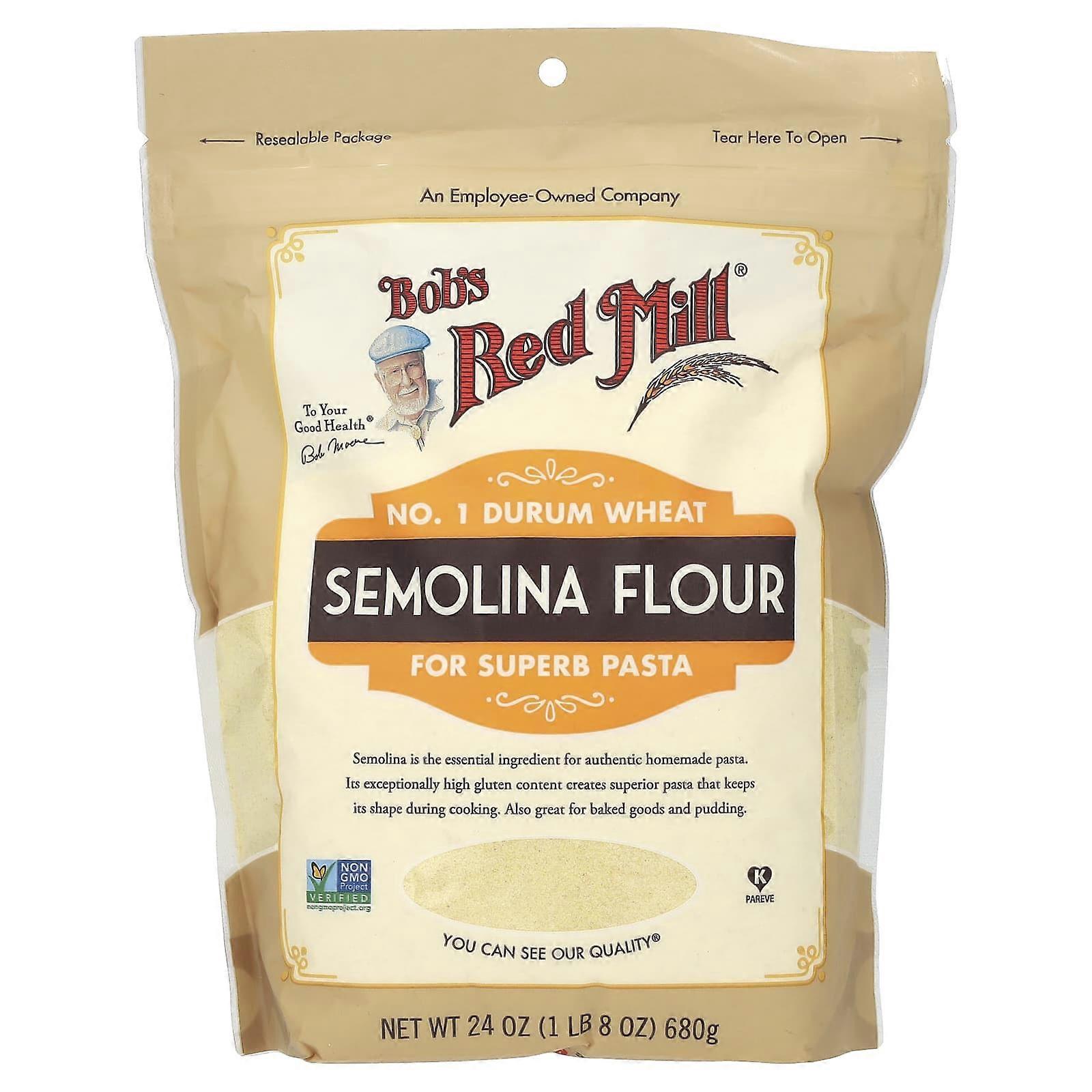 Bob's Red Mill, semolinamjöl, 680 g, 4-pack