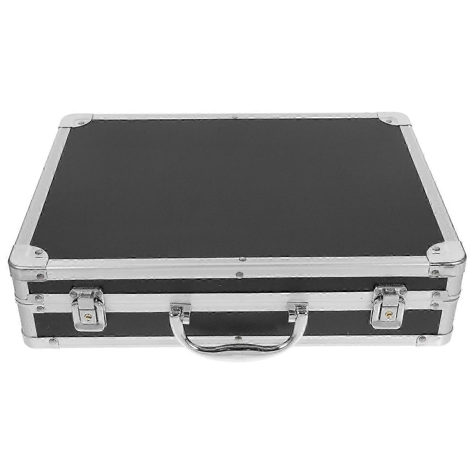 Large Capacity Metal Briefcase Tool Case Suitable For Workplace Storage With Rectangular Shape Design 1Pcs