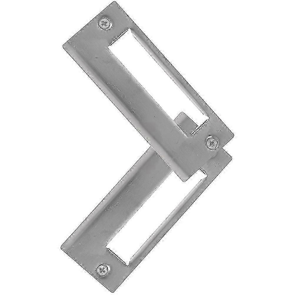 Dörrhålsskyddsbleck Deadbolt-slutbleck för dörr 2 st silverförstärkning
