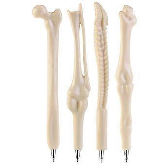 4pcs Bone Pens Novelty Bone Shape Pens Decorative Ballpoint Pens Classroom Accessories (Random Style)