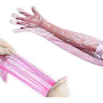 Althee 50 pièces jetables gants de pansement de terrain. Gants longs rectaux d’insémination vétérinaire -gt