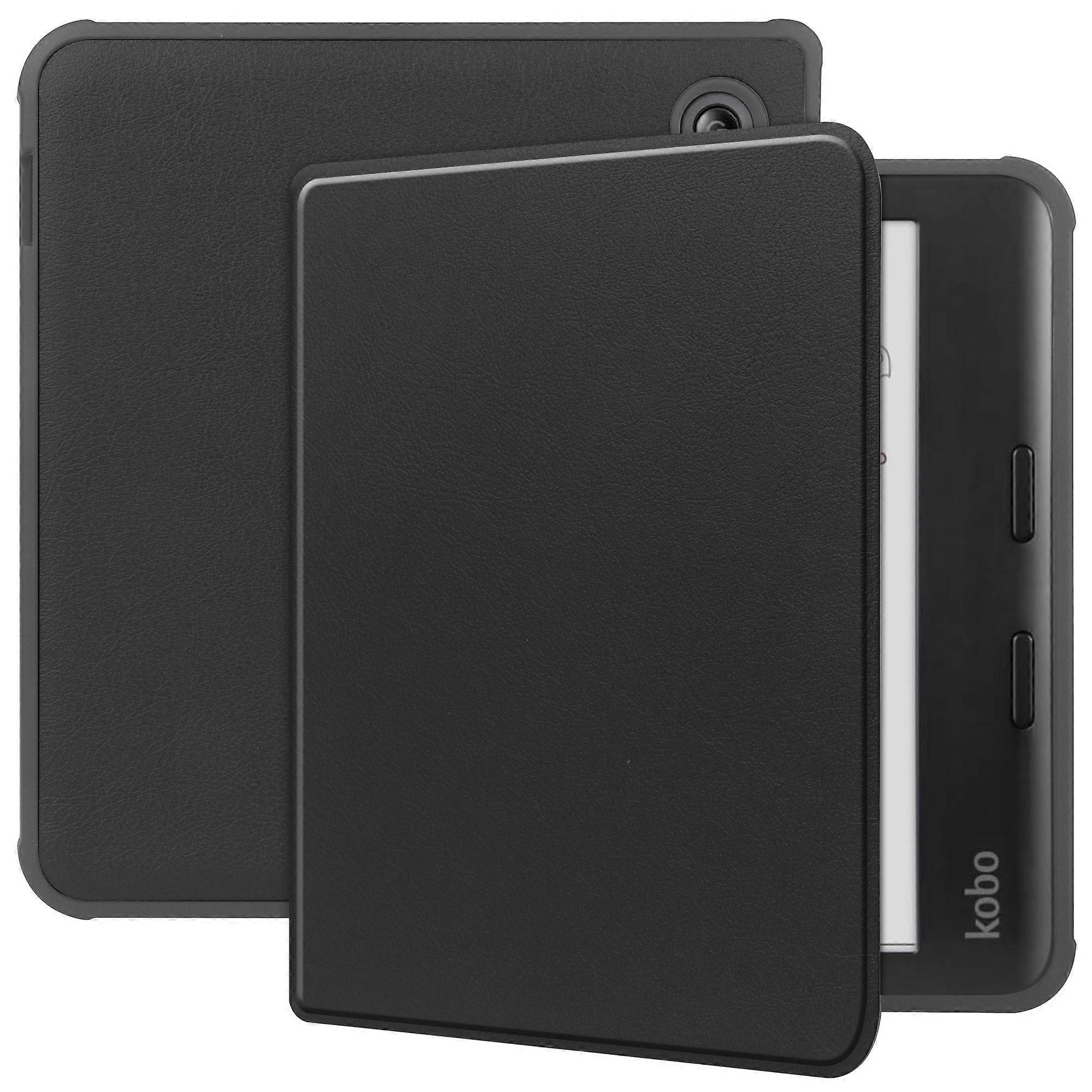 For Kobo Libra Colour Case PU Leather + TPU E-Reader Cover Support Auto Wake/ Sleep