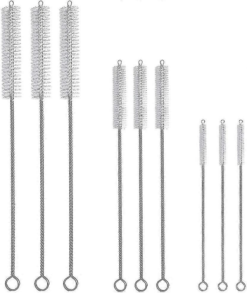 Drinking Straw Brush Kit - (3- Size) 9- Piece Straw