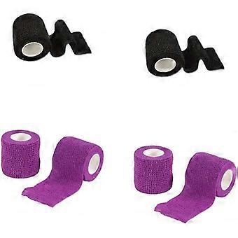 Lot de 5 rouleaux de bandages élastiques auto-adhésifs pour chiens et chats, ruban adhésif non tissé pour animaux de compagnie, motifs assortis