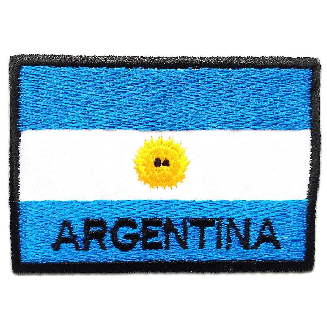 Patch / Iron-on Patch - Argentina Flag Flag - Blue - 7.5 x 5.3 cm - Patches