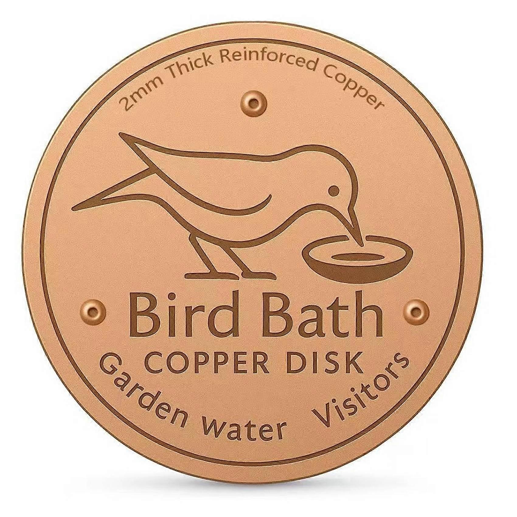 2X Bird Bath Copper Disk for Efficient Water Purification, Natural Algae Reduction