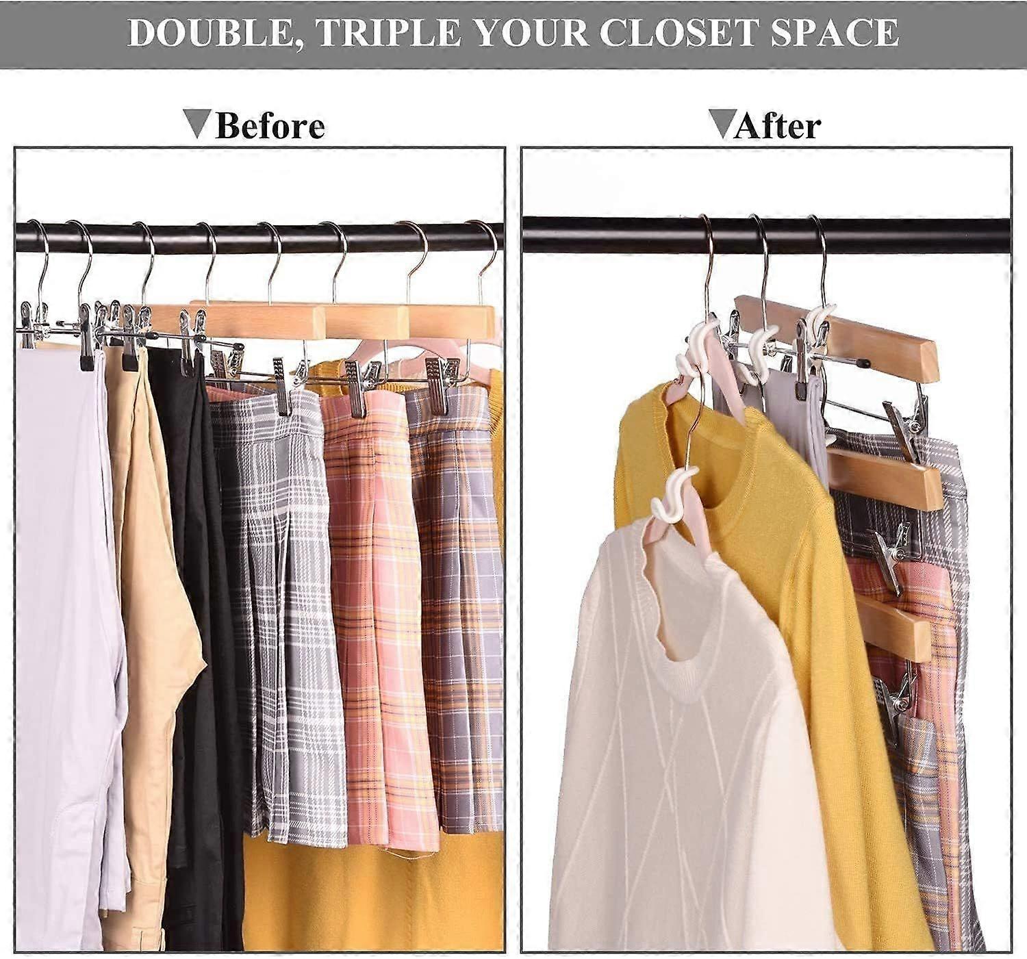 12 Pack Hanger Hooks, Multifunctional Space Saving Hanger Hooks, Closet Hanger Connectors, Stackable Clothes Connectors