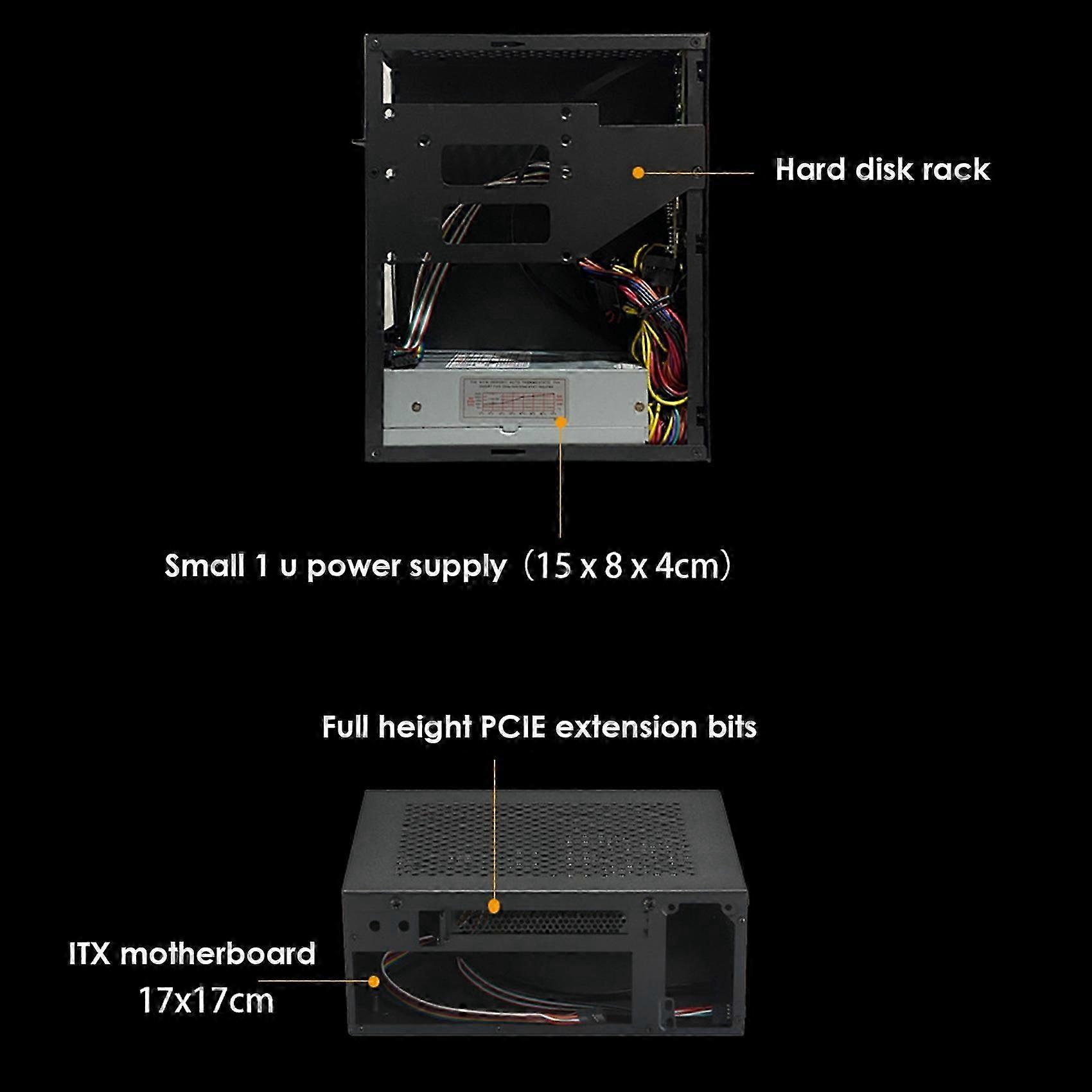 A09 HTPC Computer Case Mini ITX Gaming PC Chassis Desktop Chassis USB2.0 Computer Case Home Computer Case