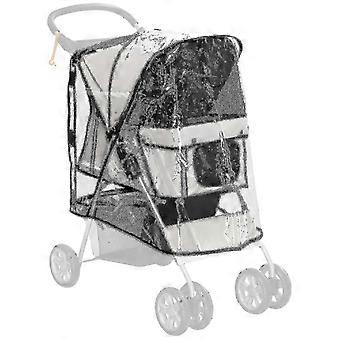 Pawhut Hundewagen Regenschutz mit Heckeinstieg, Abdeckung, für Hund Pram_xsdxm