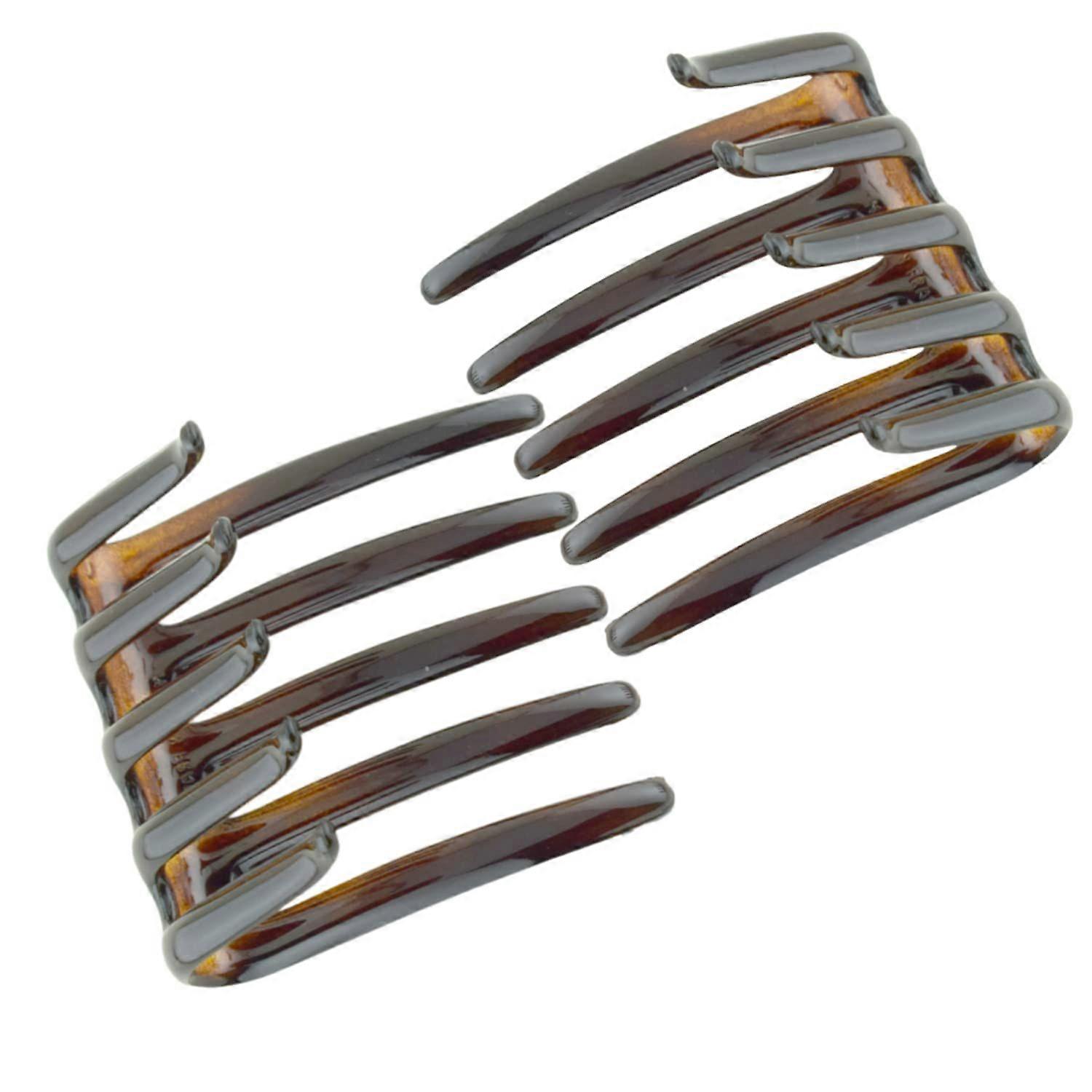 French Crab Interlocking Medium 2 1/4" Celluloid No Slip Ponytail Updo Clips