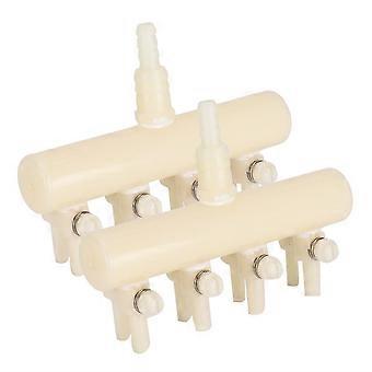 2PCS Kunststoff einfach zu bedienende Aquarienluftpumpe Spezielles Splitterventil mit Umlenker einstellbarer Schalter Fischaquarien Zubehör4 Wege