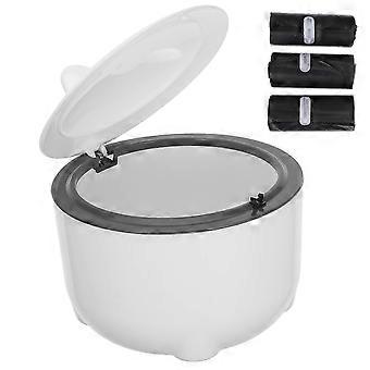 1 set sluten kattsandssoptunna med lock, lukttätande kattsandsavfallsbehållare, stor kapacitet, plastsoptunna, multifunktionell liten soptunna