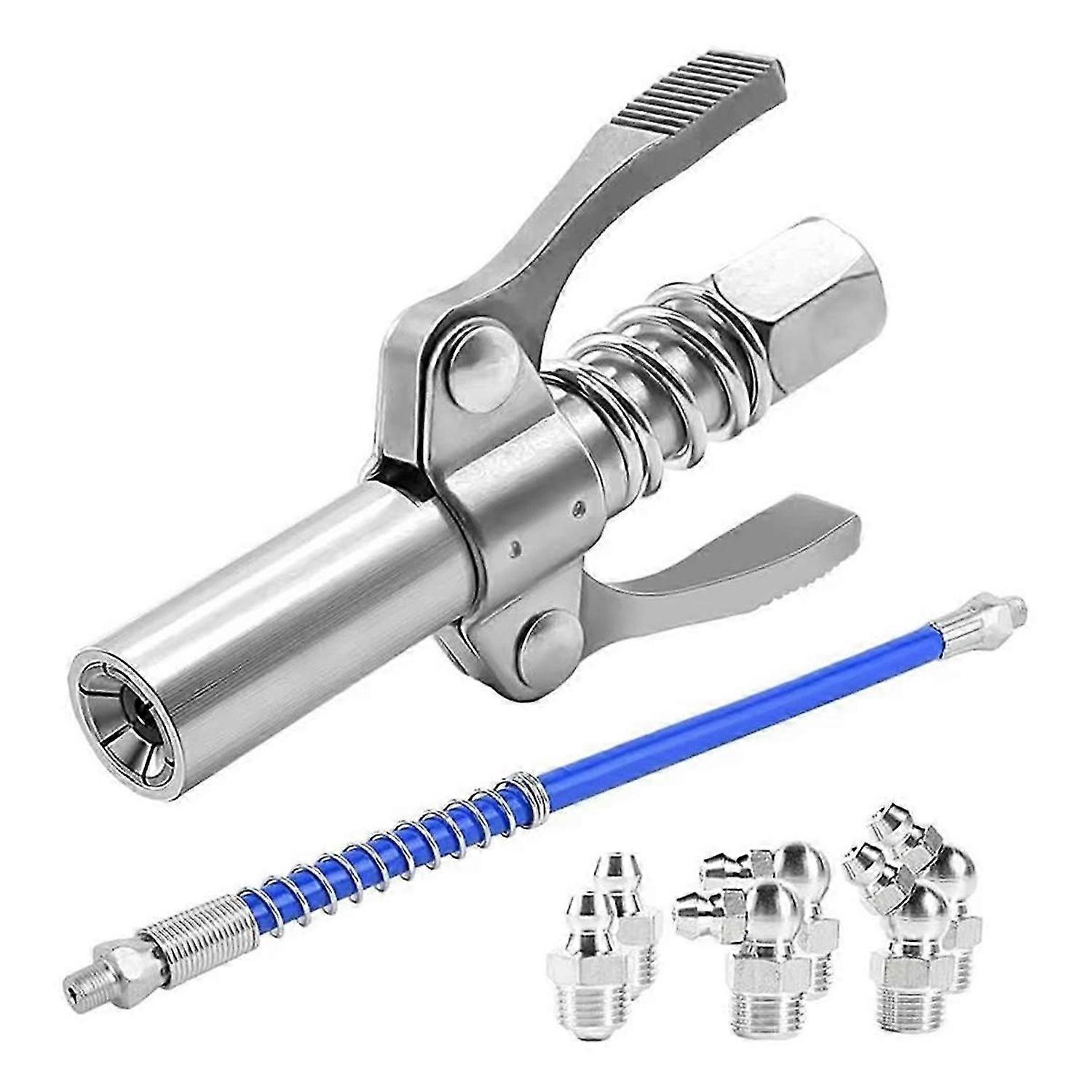 Quick Release Grease Coupler Grease Fitting Hose Coupler Double Handle Grease Tool Adapter QuickRele