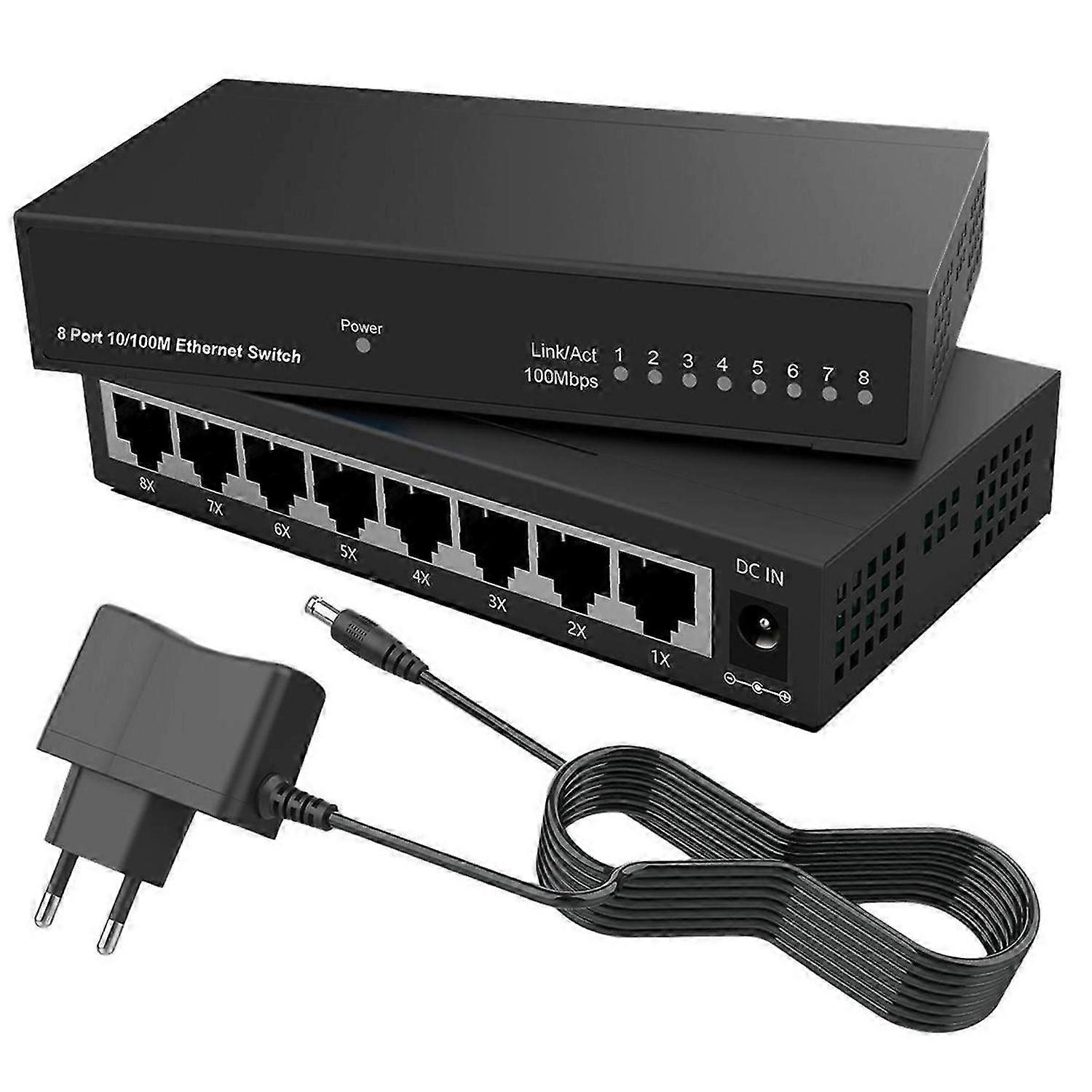 8 Port Gigabit Ethernet Switch, 10/100Mbps, EU Plug