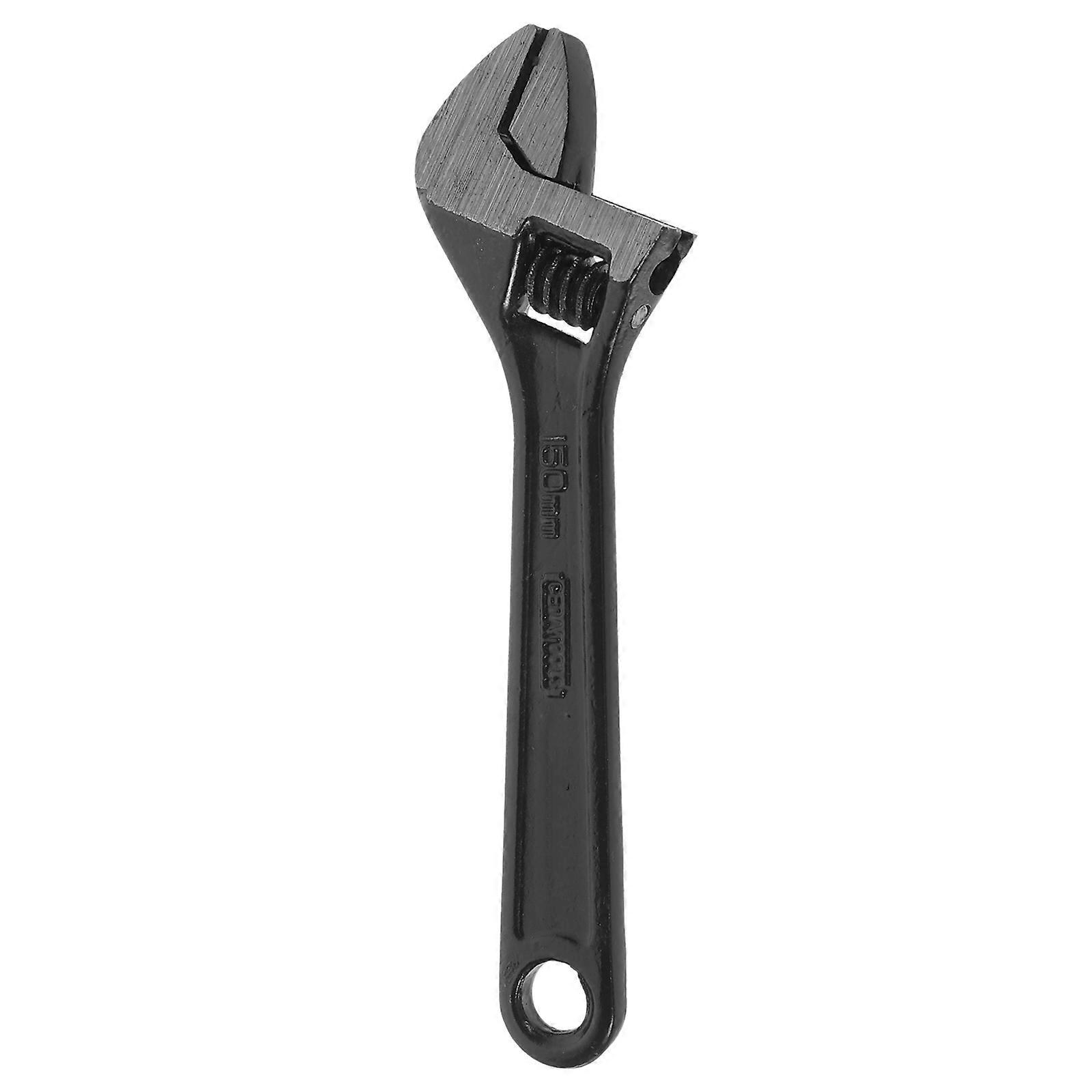1PC Sturdy Adjustable Wrench Multi-function Large Opening Board Spanner (Black)