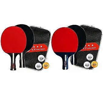 Ping Pong Paddle Set (2 paddles and 3 balls), professional ping pong paddles, suitable for beginners to train and play.