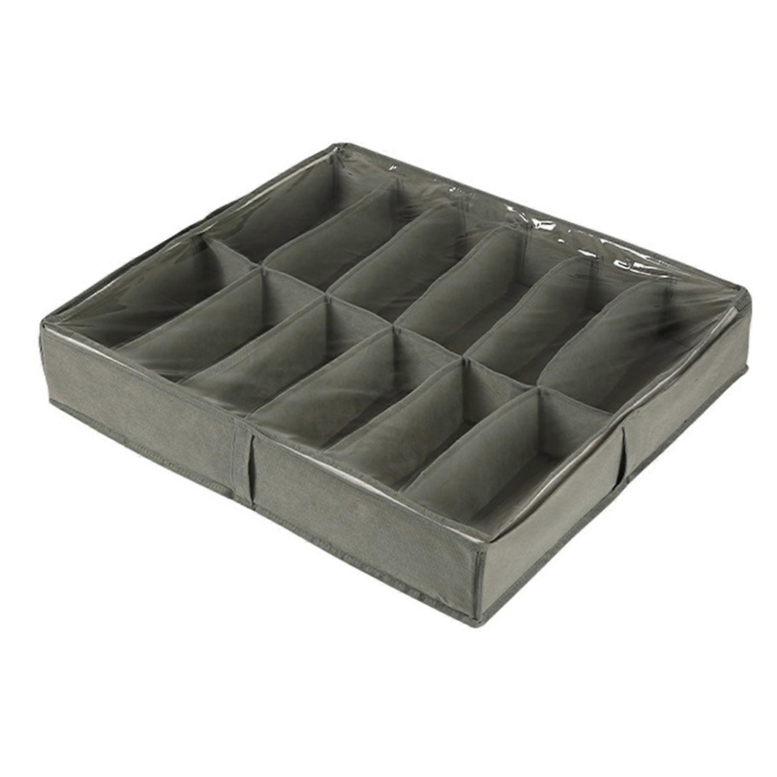 Adjustable Shoe Organizer with Space Saving Shoe Bin Foldable Design