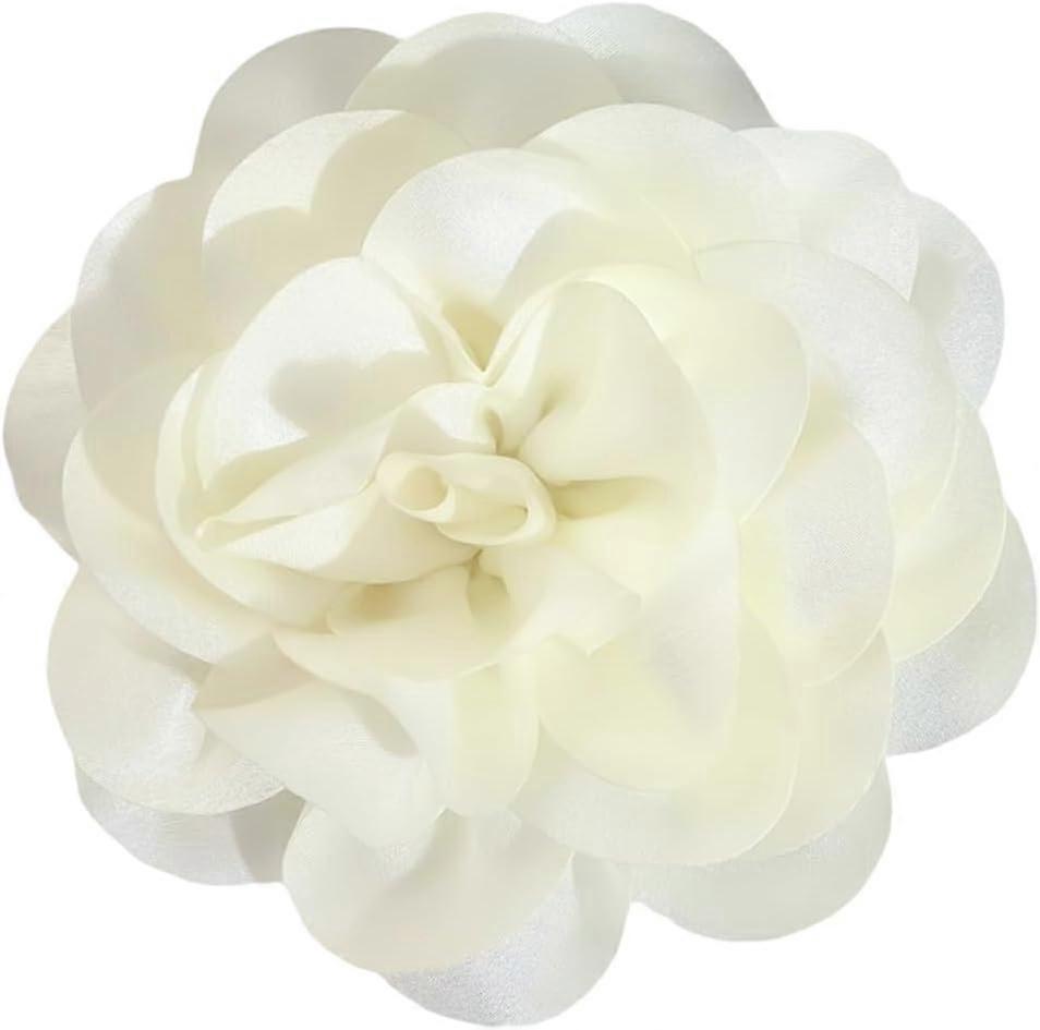 1Pc Polyester Brooches Flower Cornsilk 200mm