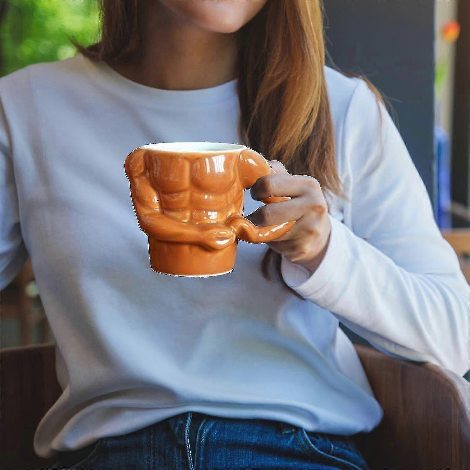 Ceramic Muscle Cup Large Capacity Coffee Water Drinking Mug