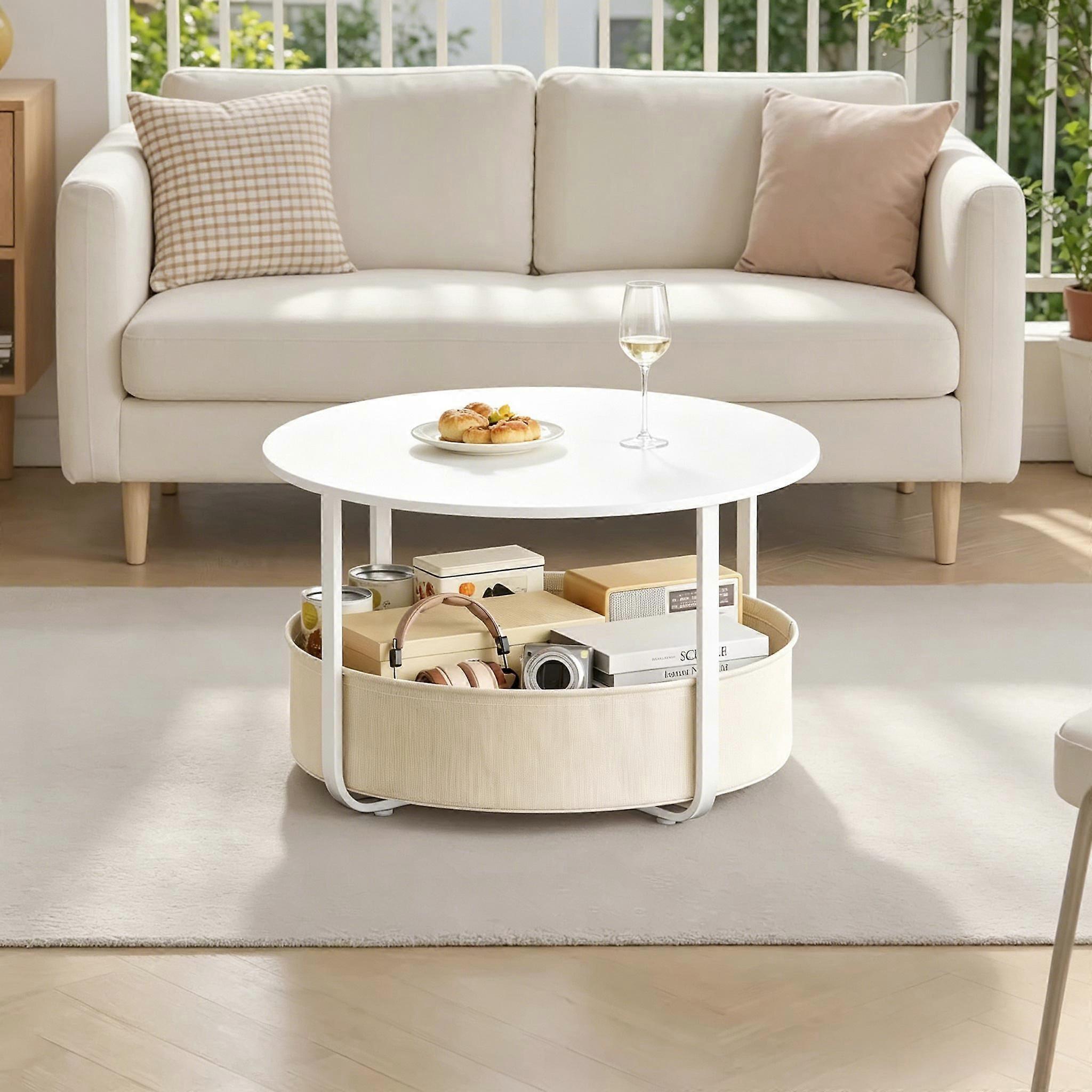 Round sofa table, coffee table, side table (only with side table)