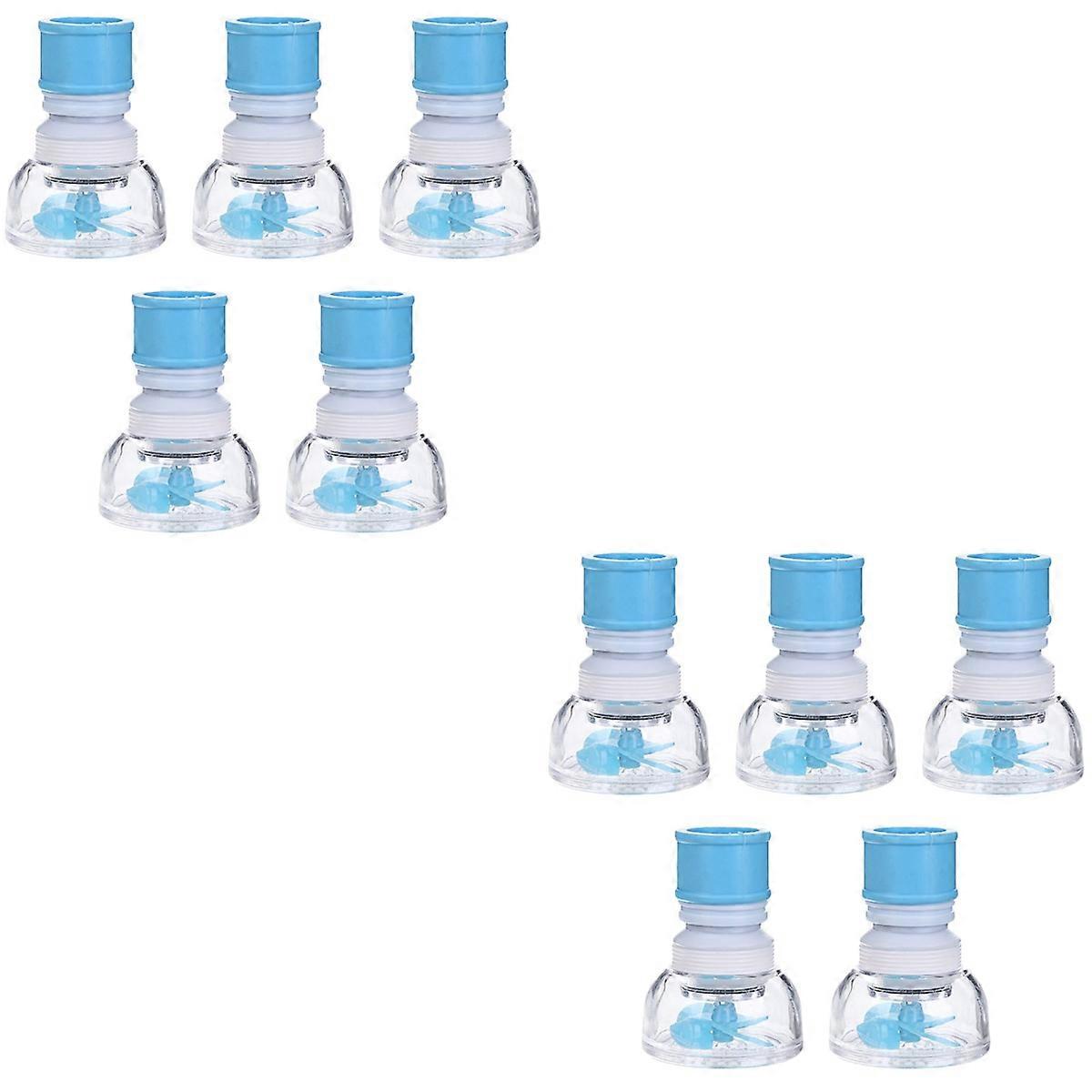 Faucet Tap Diffuser Filter Splashproof Nozzle for Kitchen 10Pcs Blue