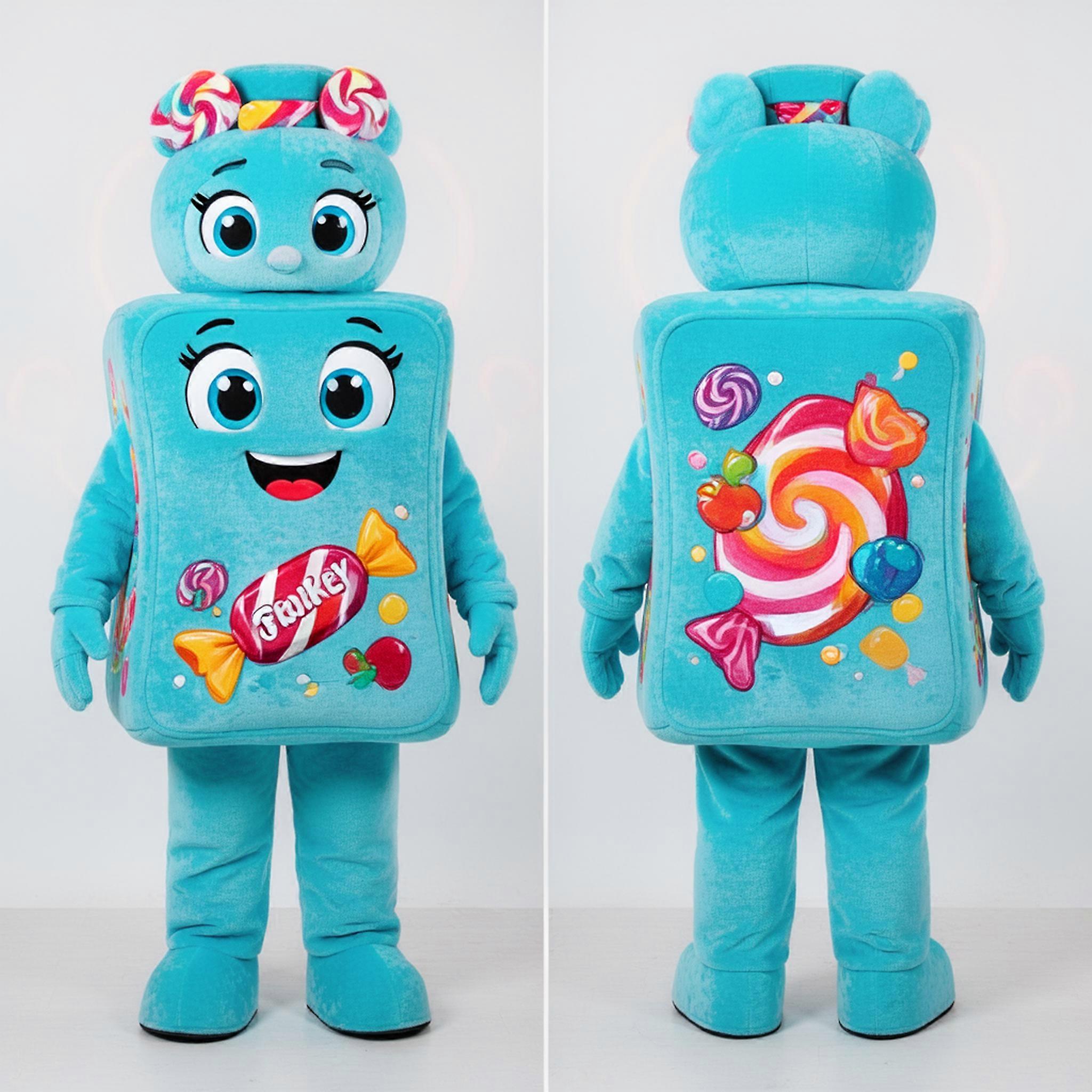 MASTICOT Cyan Rounded Candy Box Mascot