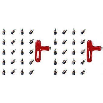 40PCS 1/4 Inch Track Country Spikes with Track Spike Wrench, Replacement Sprinting Spikes