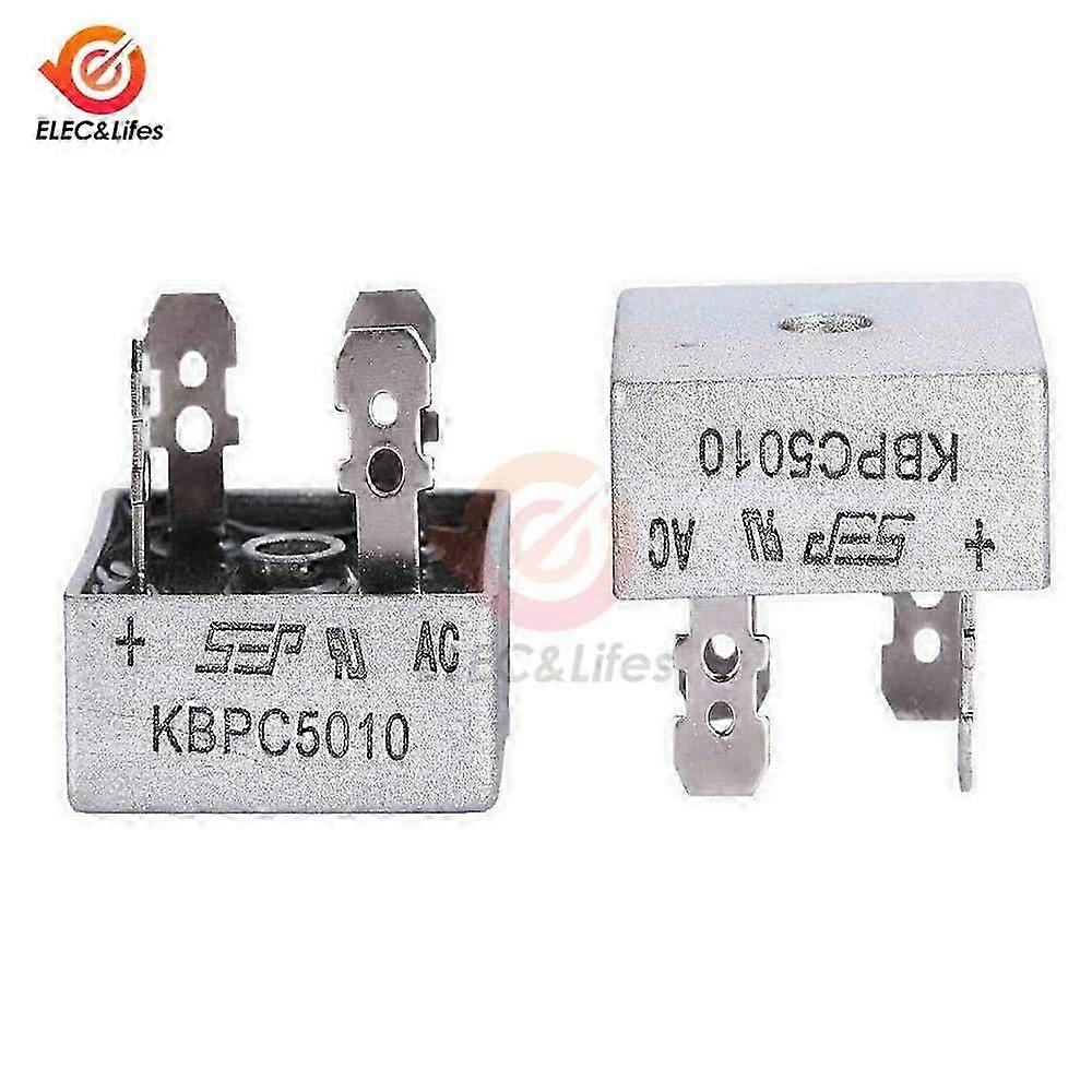 2 Pieces KBPC5010 50A 1000V Diode Bridge Rectifier, Power Rectifier Diode Electronic Components