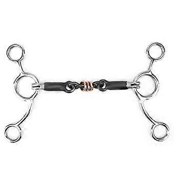 Horse Chew, Stainless Steel Horses Snaffle Bits Gag Bit Black Silver Mouth
