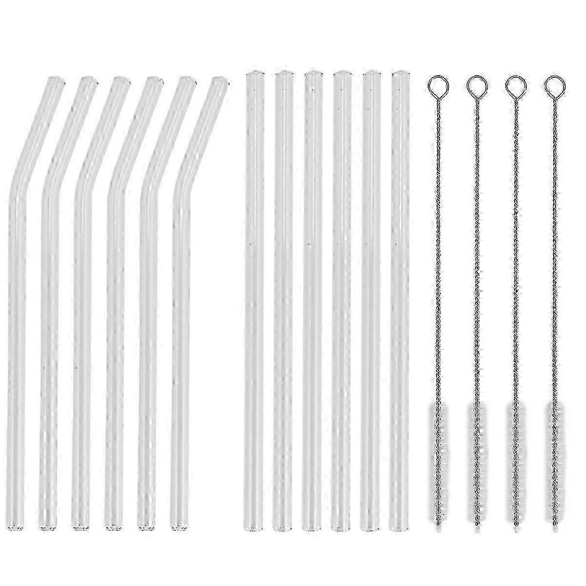 Borosilicate Glass Straws Set 12PCS