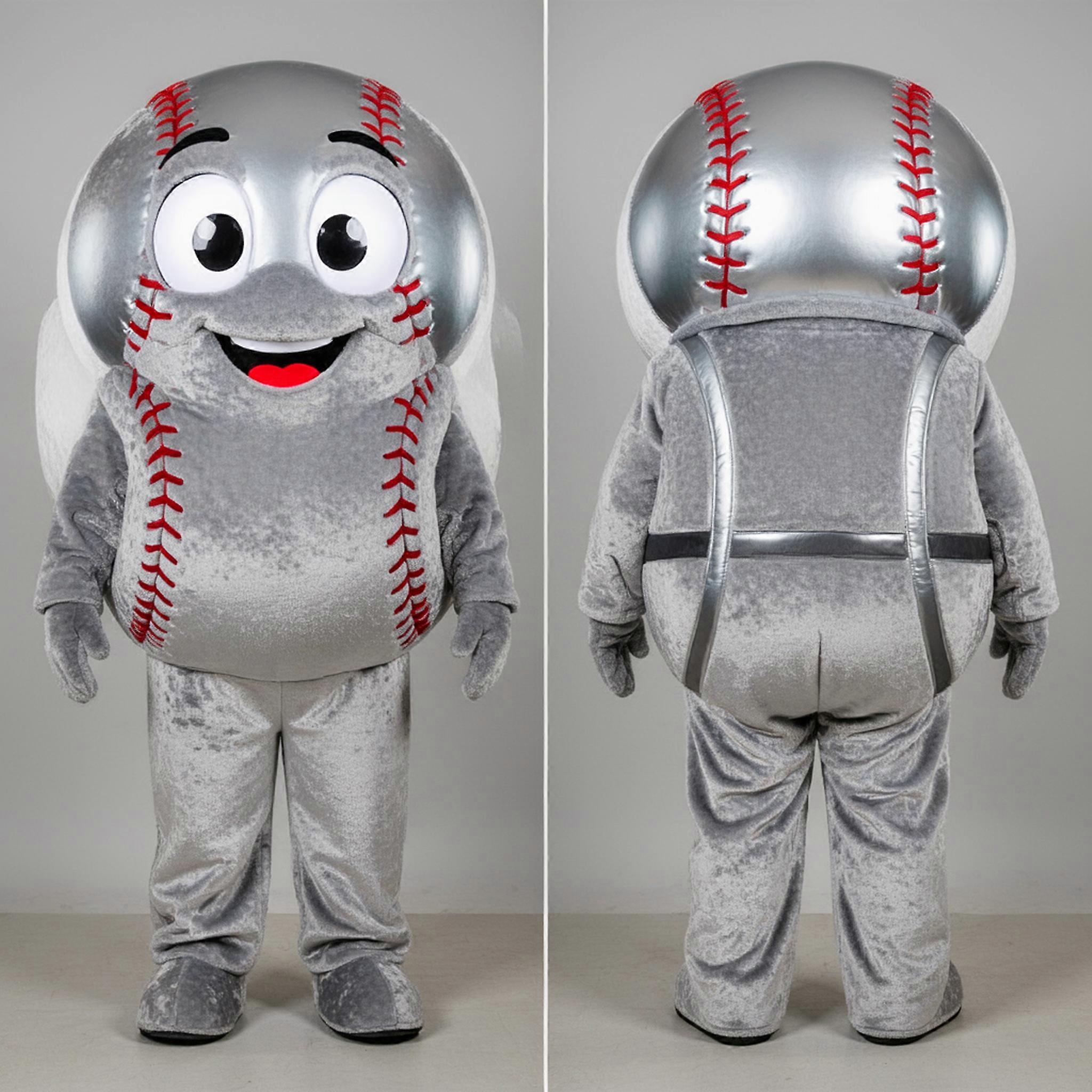 MASTICOT Silver Glossy Baseball Ball Mascot