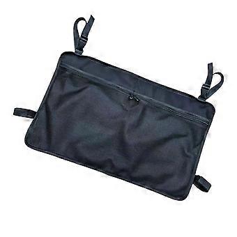 Ball Sport Fence Organizer, No-Tool Hanging Storage Bag with Two Zippered Net Sections for 4 Paddles and 12 Balls Throughout Active Games Multicolor