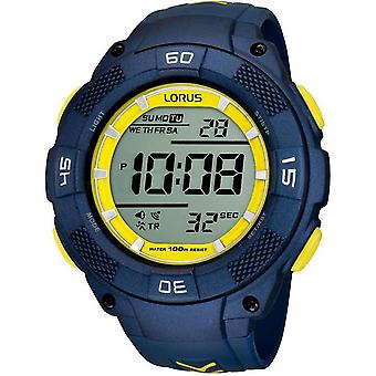 Lorus Watches Digital Quartz Men's Watch with R2375HX9 Polyurethane Bracelet